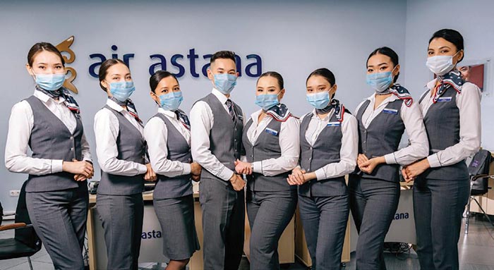 Air Astana: меры предосторожности на борту